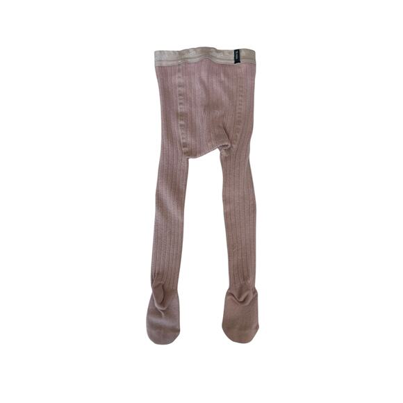 Collegien Toddler Girl Vieux Rose Louise Ribbed Tights Size 18 months - Picture 4 of 6